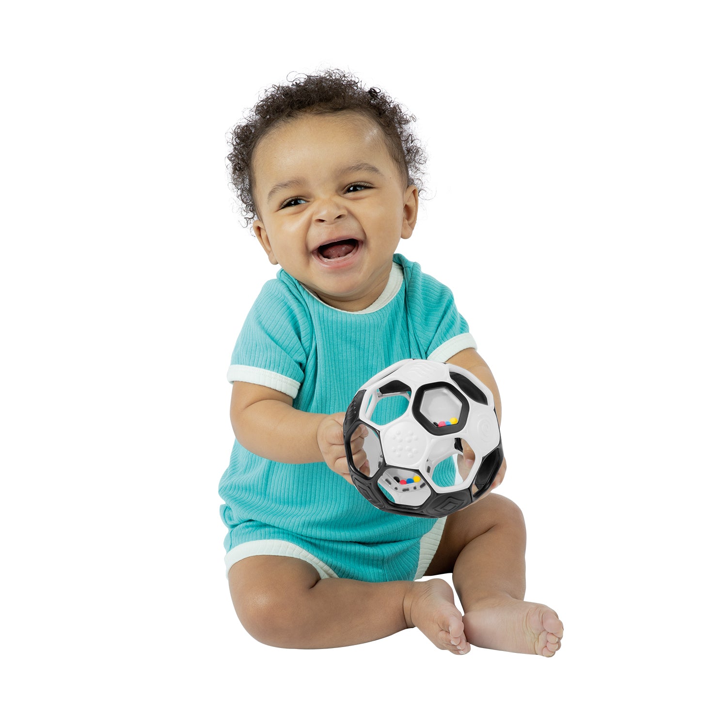 Pelota Sonajero Bebe Blanco y Negro Bright Starts 16907