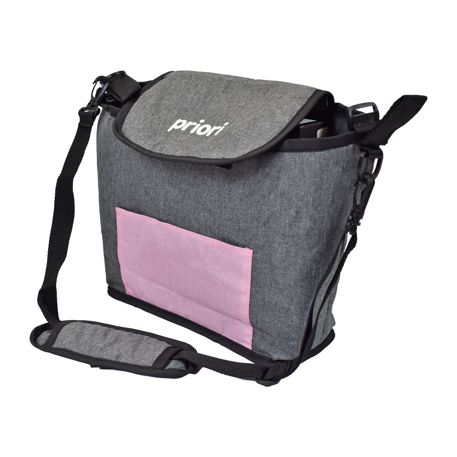 Coche Bebe Priori Tres Ruedas Liviano+Pañalera Jogger Rosa