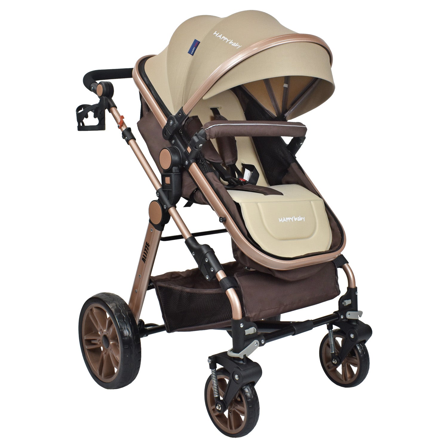 Coche Bebe Moisés Alizze Happy Baby Beige