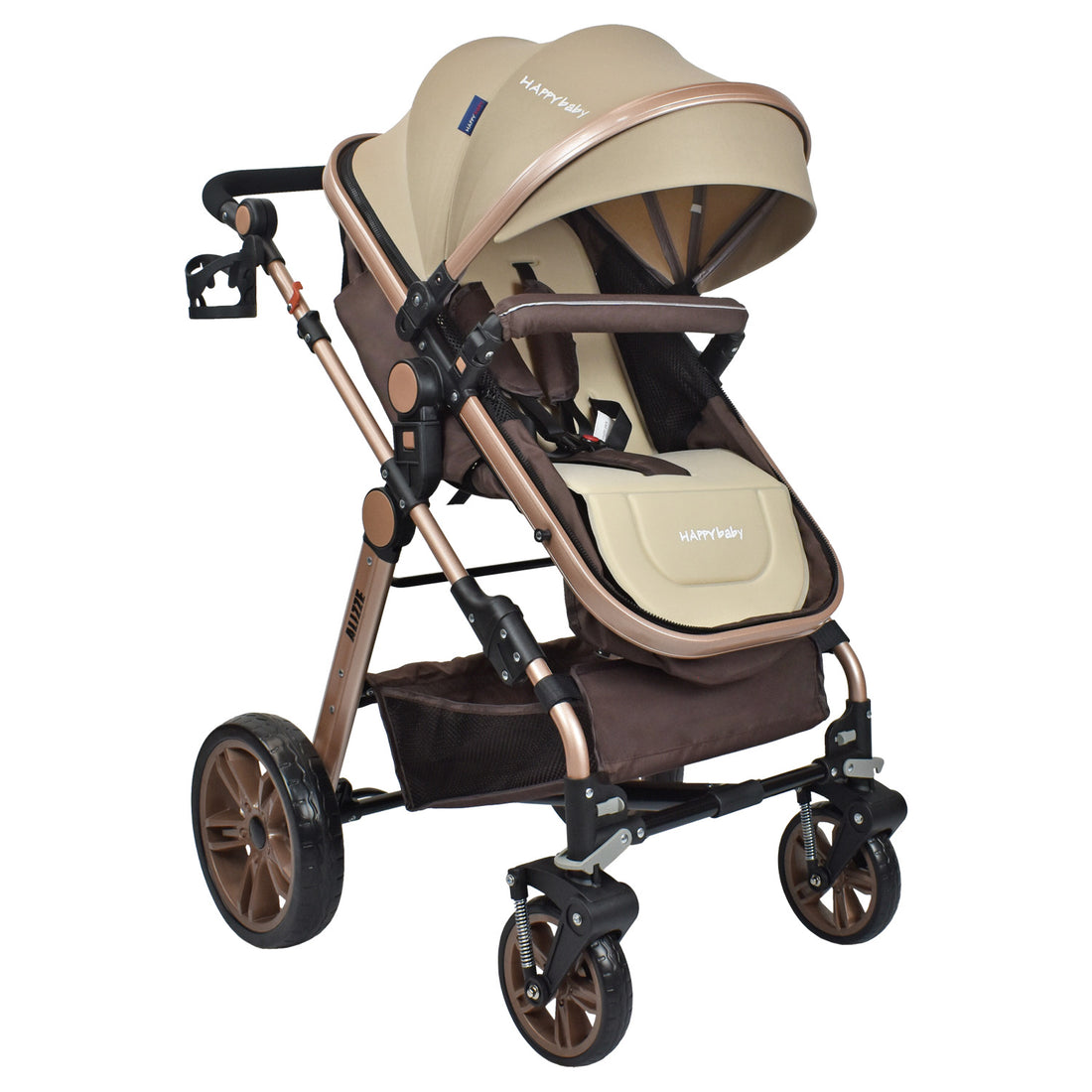 Coche Bebe Moisés Alizze Happy Baby Beige