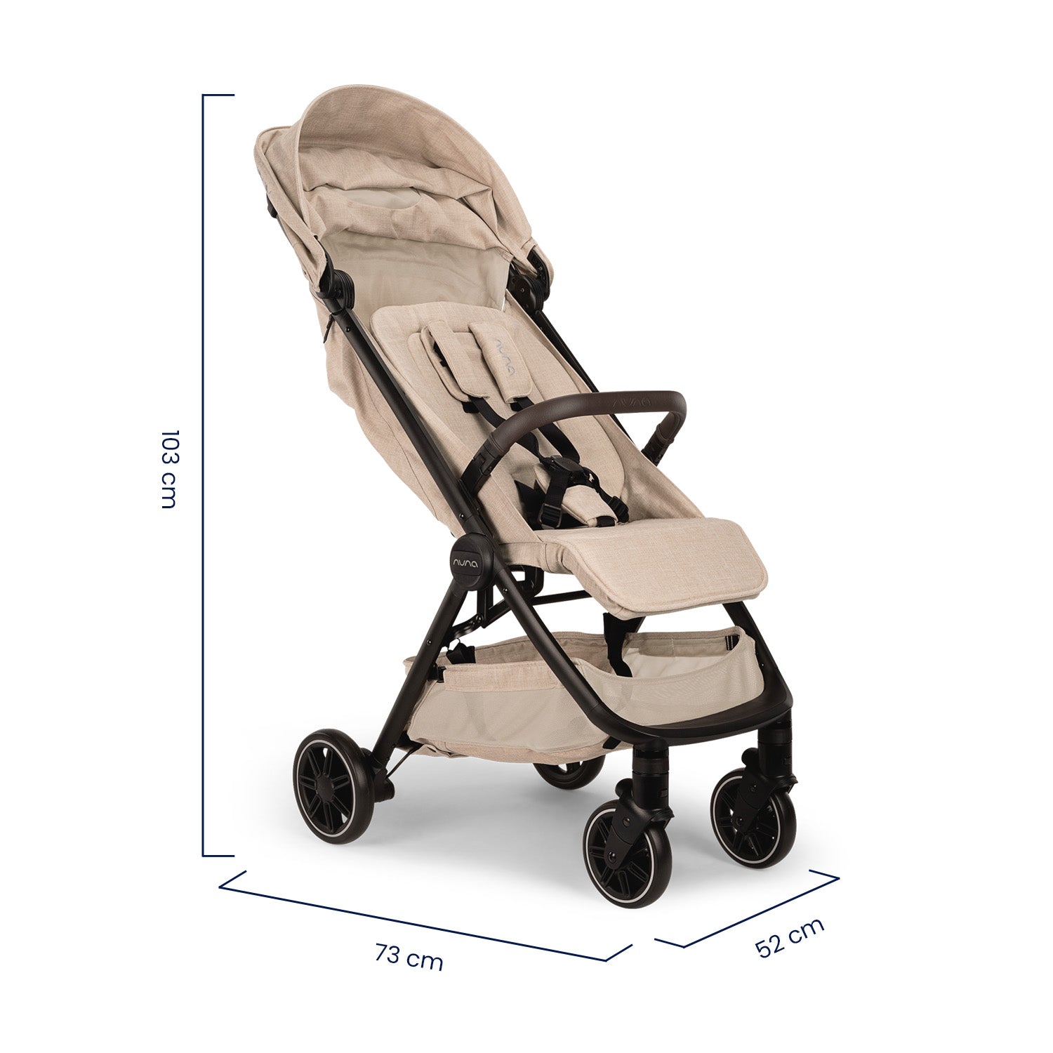 Coche Bebe Nuna Ultracompacto Para Avión TRVL Biscotti