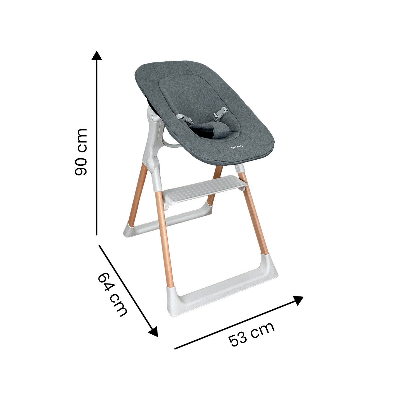 Silla Comedor Bebe Multifuncional Amalfi Priori Blanco