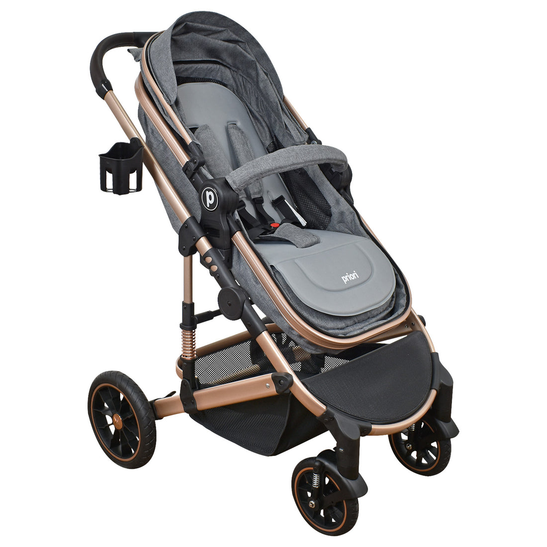 Coche Bebe 4 en 1 Travel System Cris Priori Gris