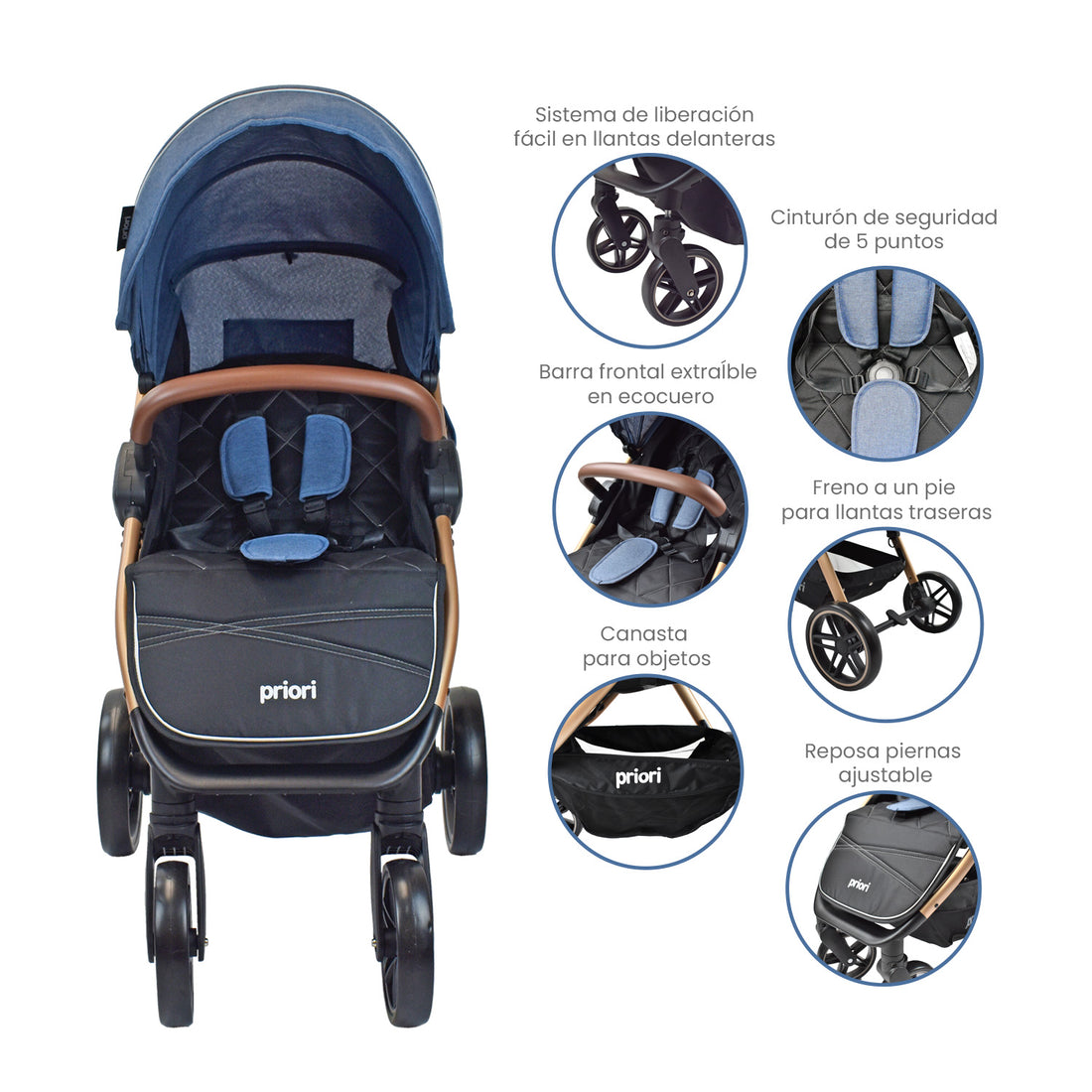 Coche Bebé Priori Maverick Azul