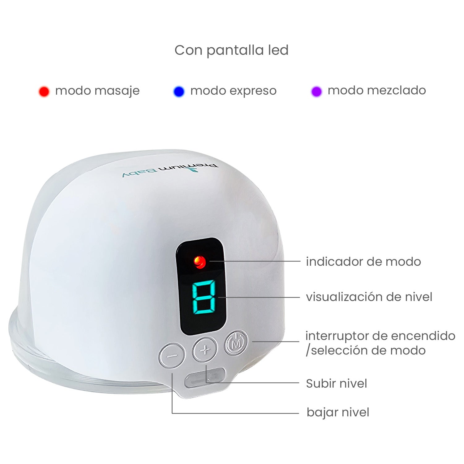 Extractor de Leche Portátil Electrico Doble Premium Baby PB-L305