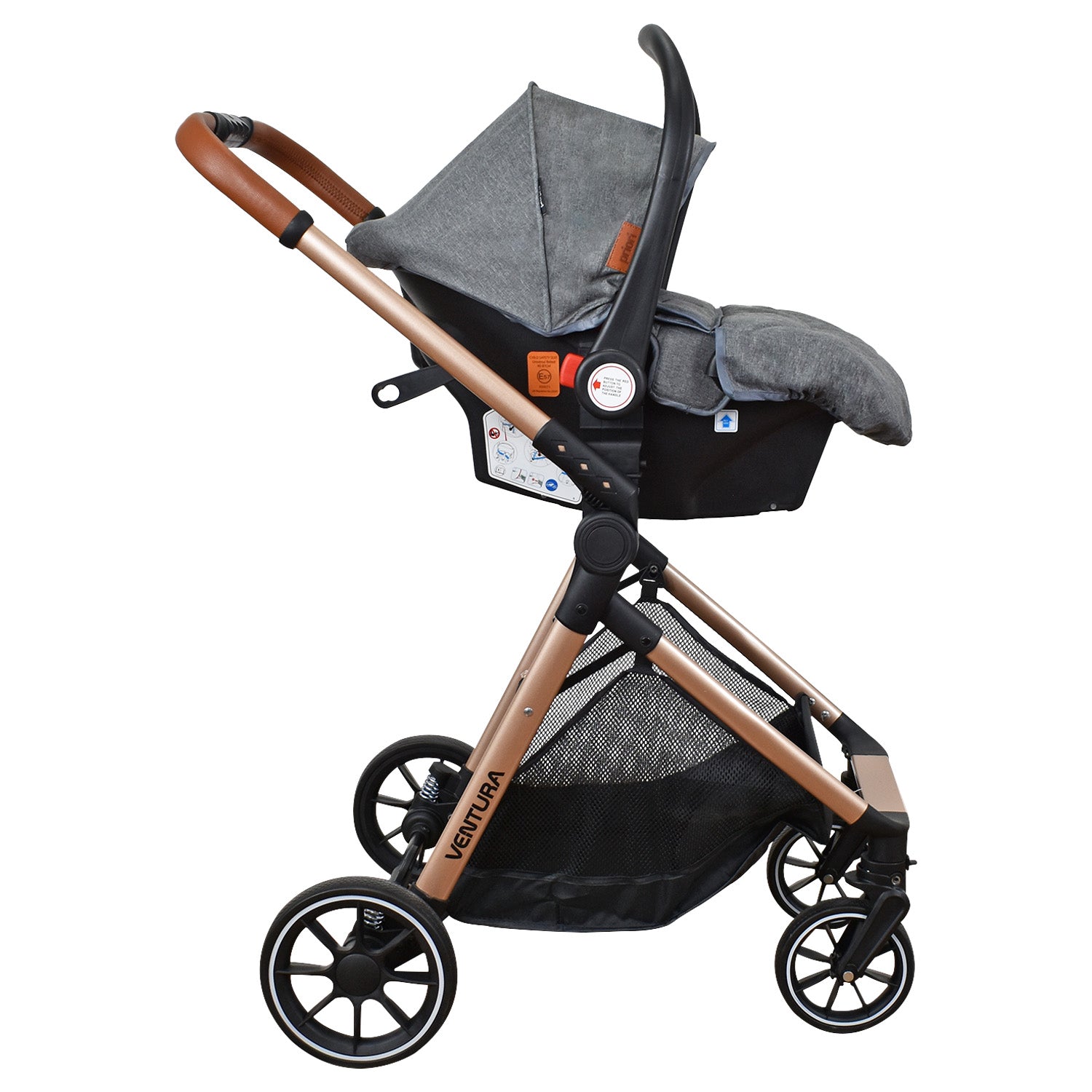 Coche Bebe Travel system Ventura Priori Gris Oscuro