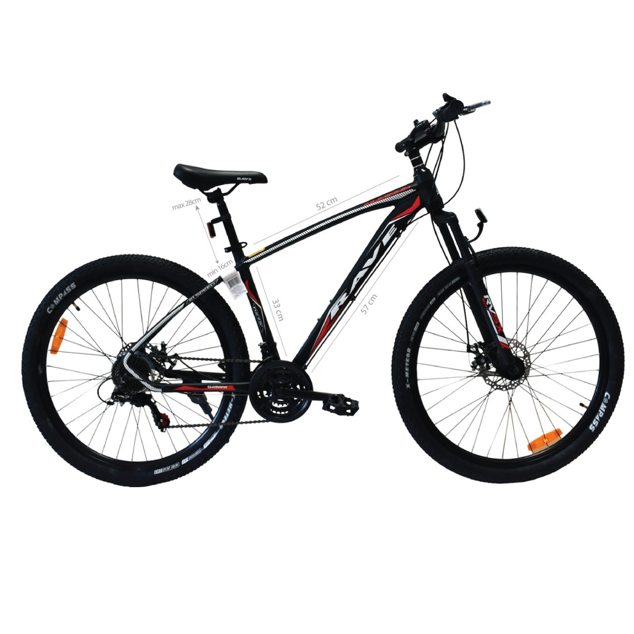 Bicicleta Rave Negro MTB Aro 27.5" de 21 Velocidades