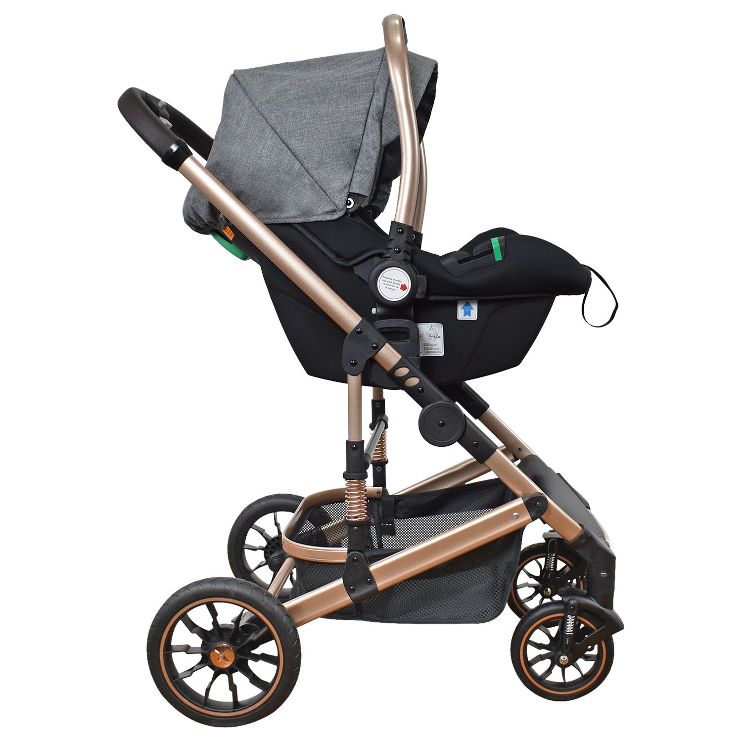 Coche Bebe 4 en 1 Travel System Cris Priori Gris