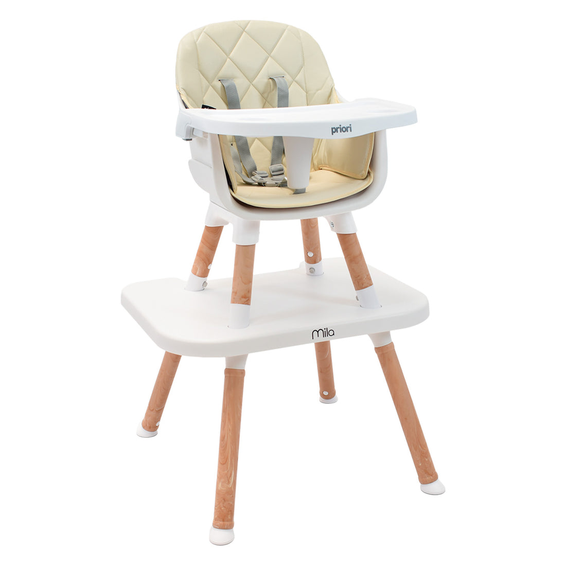 Silla Comedor Bebé 6 en 1 Mila Beige  Priori Beige