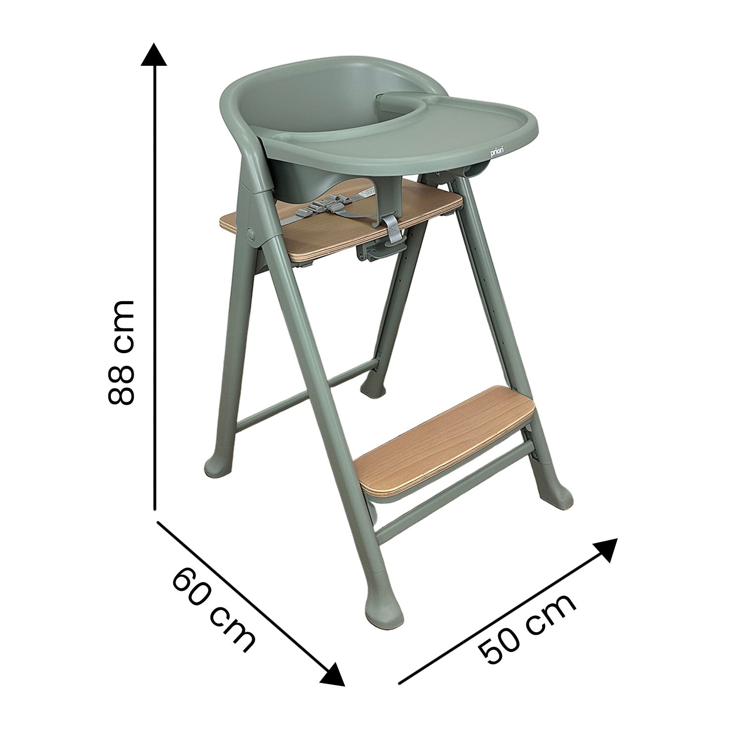 Silla Comedor Bebe Multifuncional Icon Priori Verde