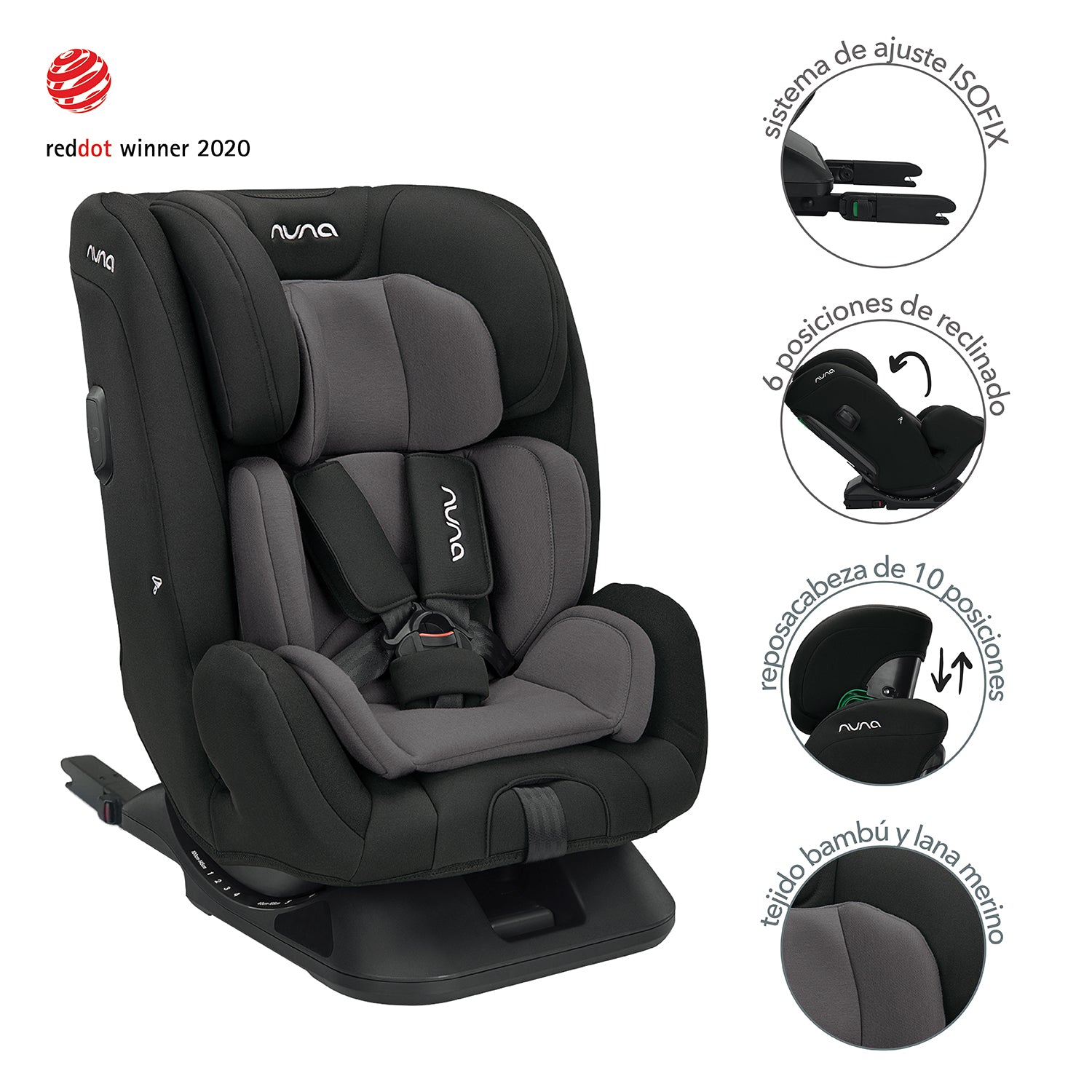 Silla de carro Bebe Nuna Isofix Tres Lx  Caviar