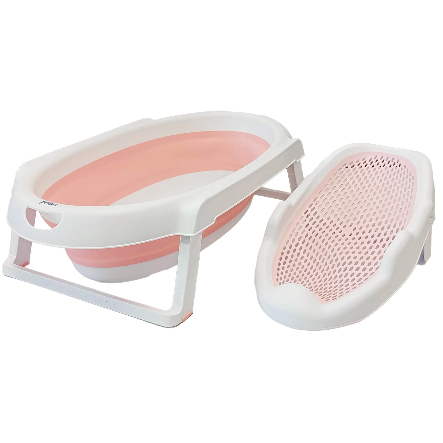 Bañera Bebe Plegable Portatil Suiza Priori rosa (Empaque Deteriorado)