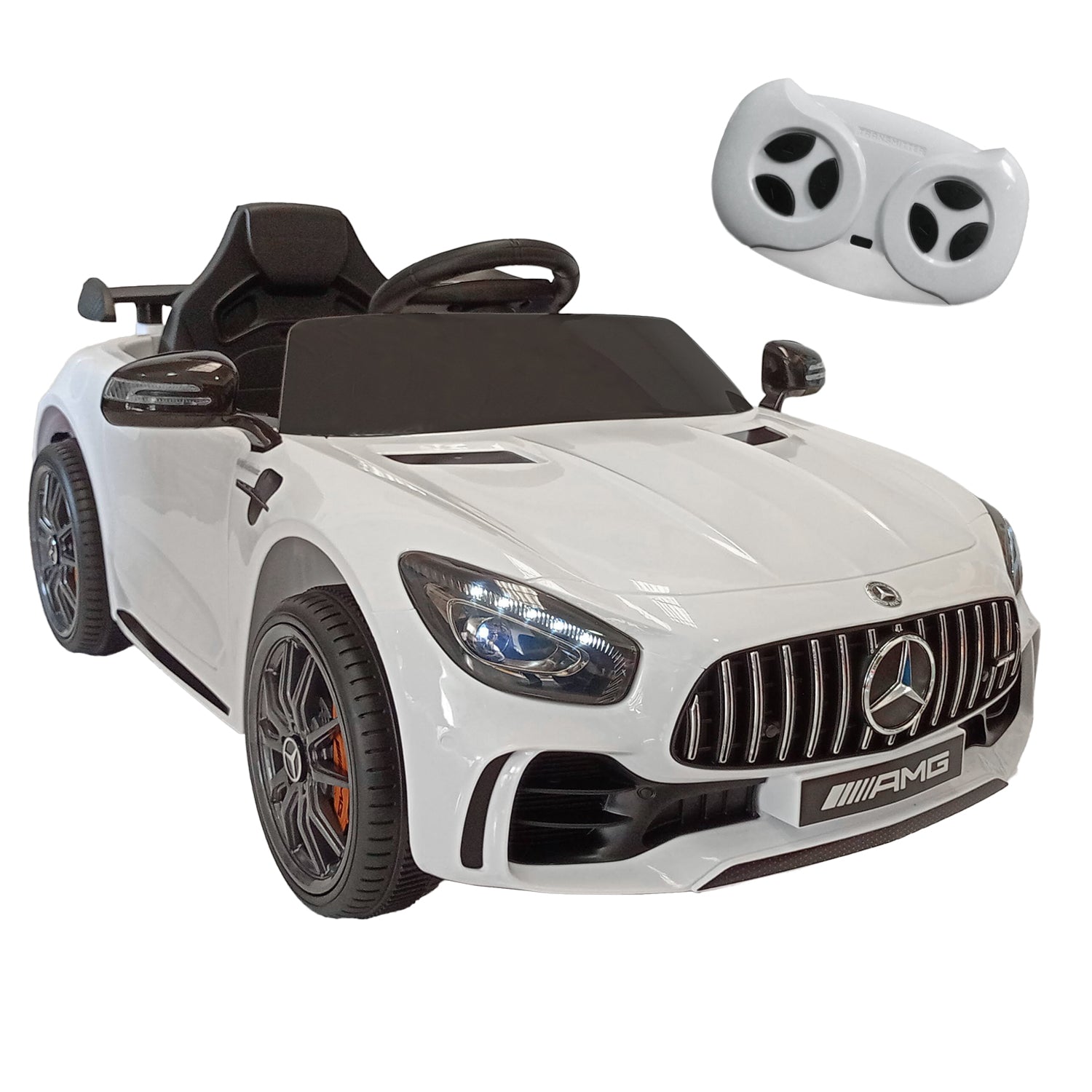 Carro montable con control Mercedes Benz blanco LQ006