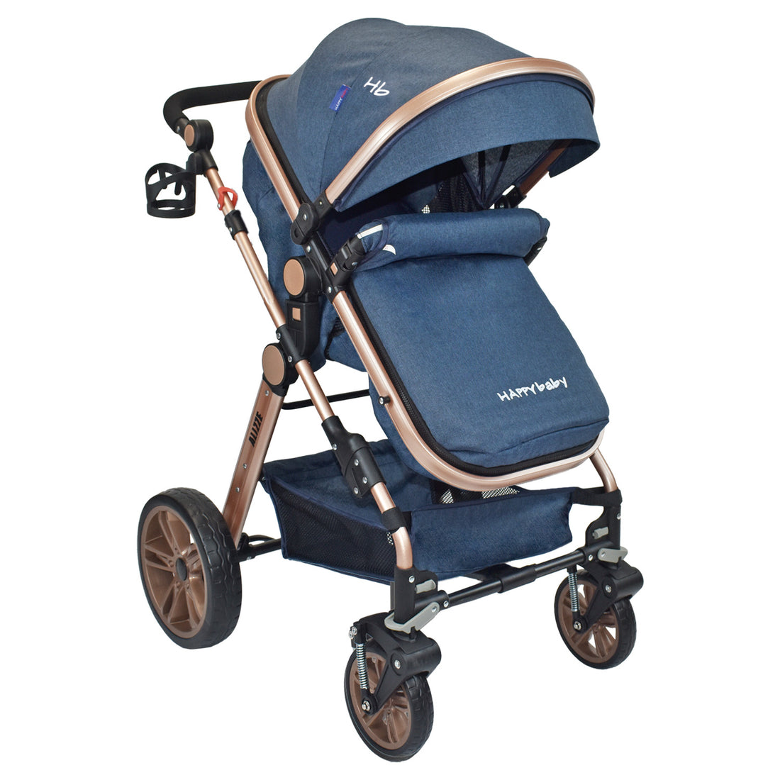 Coche Bebe Moises Alizze Happy Baby Azul
