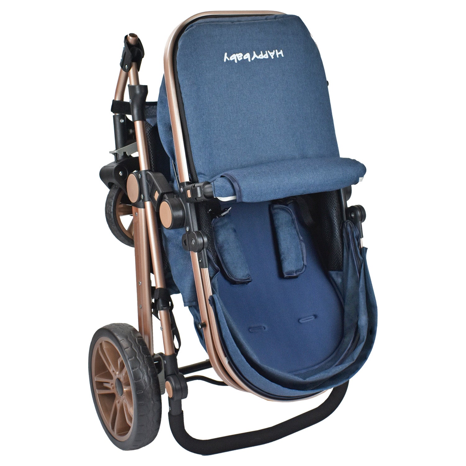 Coche Bebe Moises Alizze Happy Baby Azul