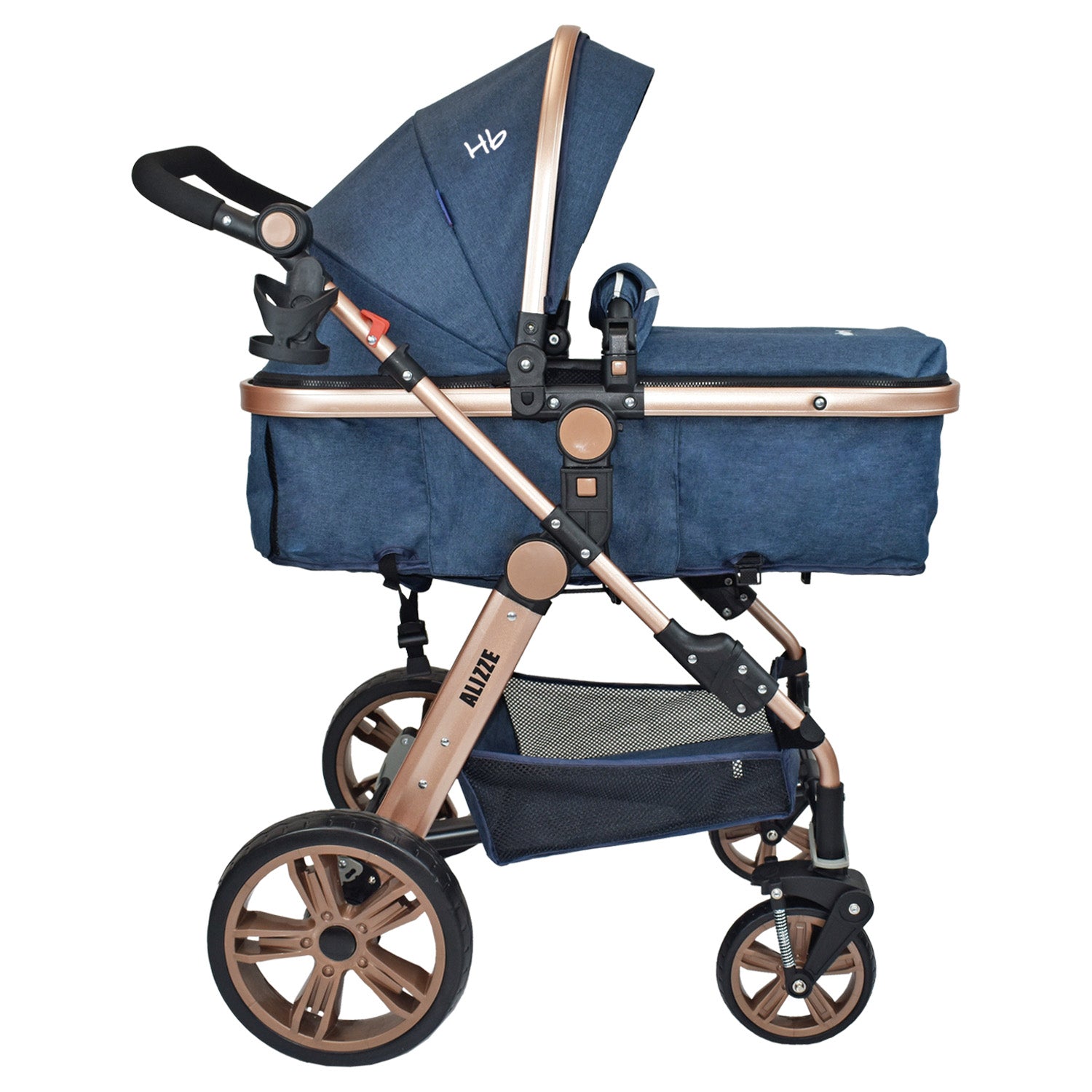 Coche Bebe Moisés Alizze Happy Baby Azul