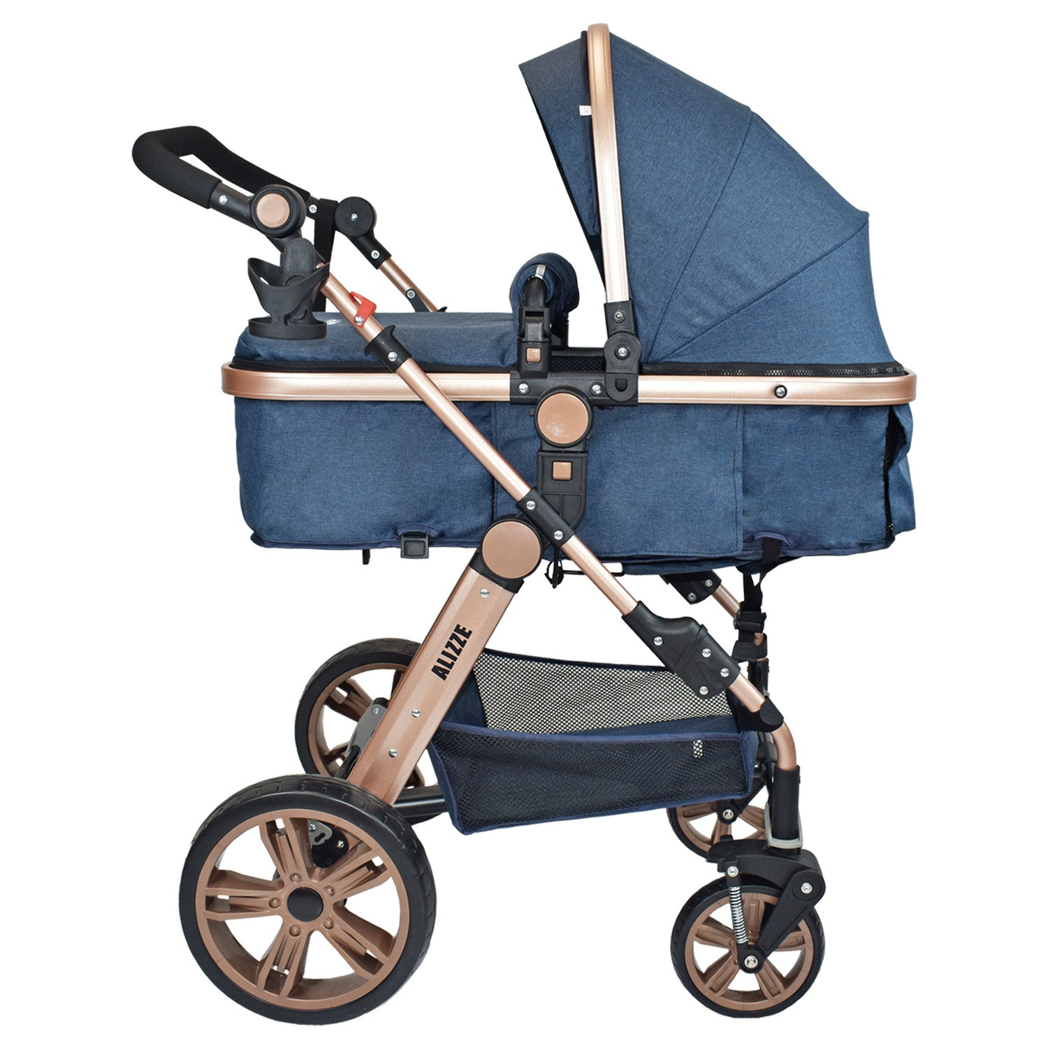 Coche Bebe Moises Alizze Happy Baby Azul