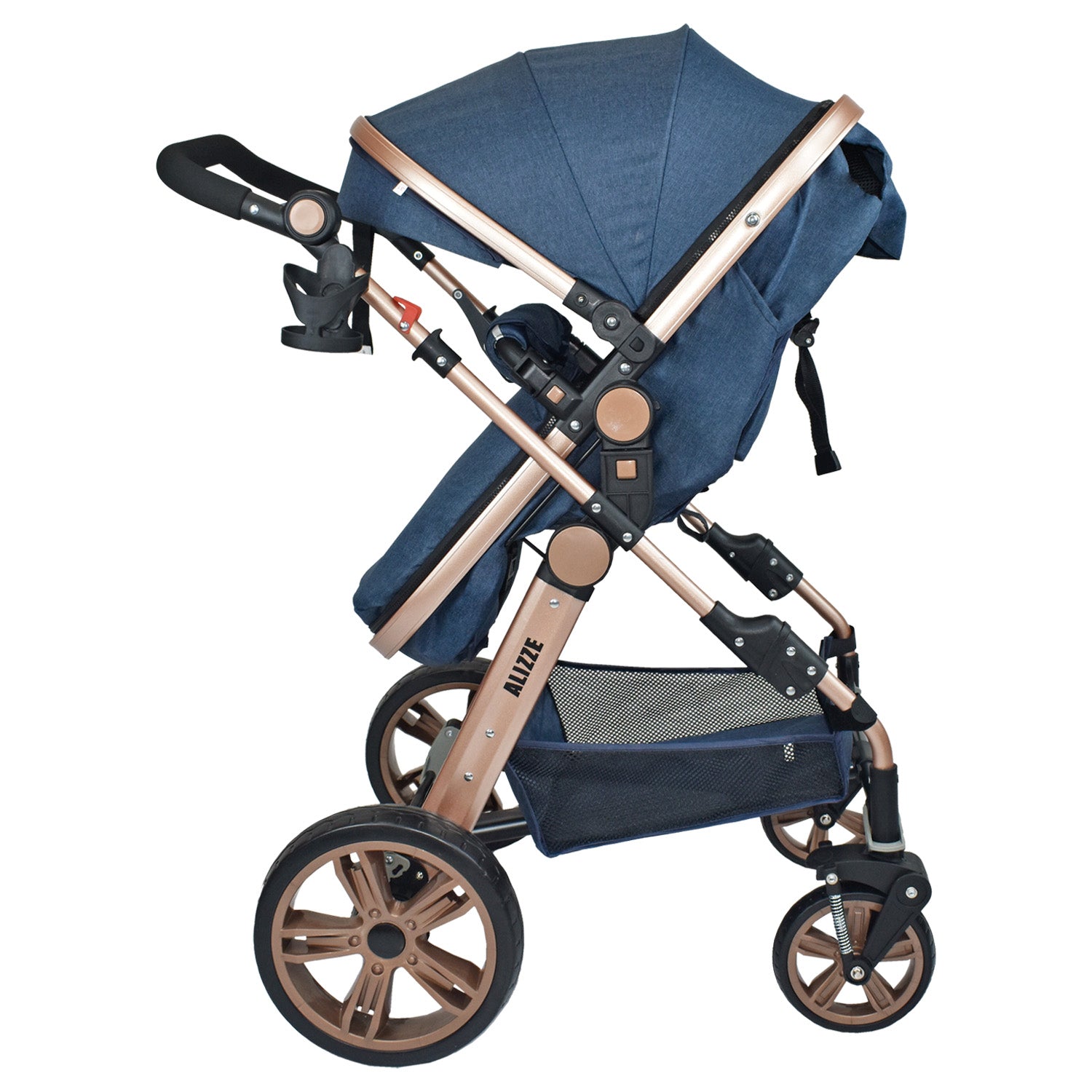 Coche Bebe Moises Alizze Happy Baby Azul