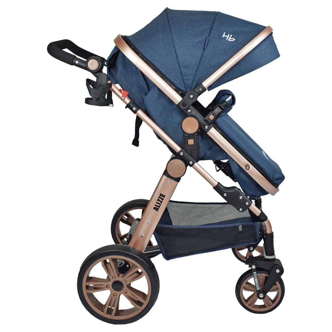 Coche Bebe Moisés Alizze Happy Baby Azul