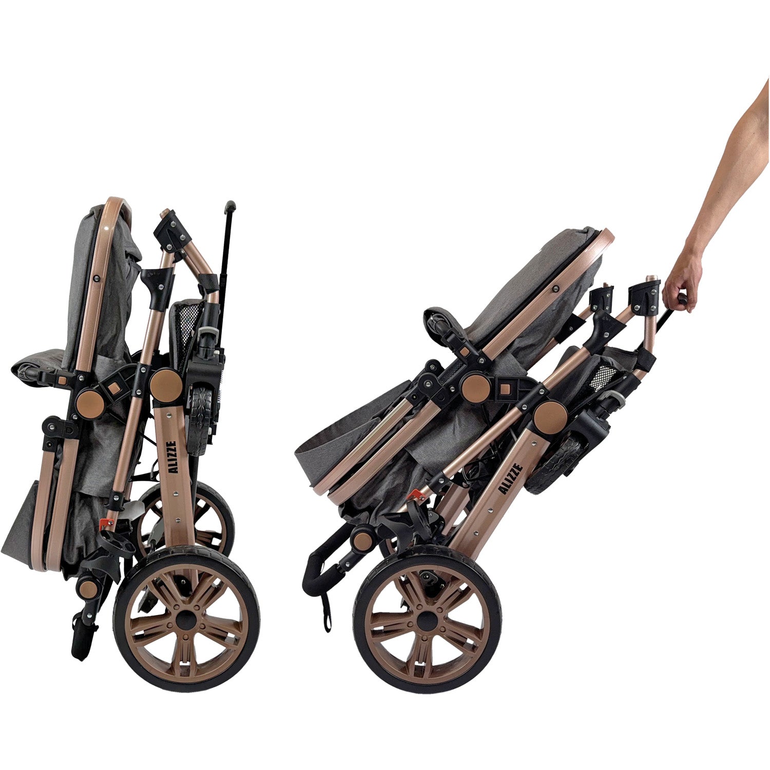 Coche Bebe Travel System  Alizze Happy Baby Gris