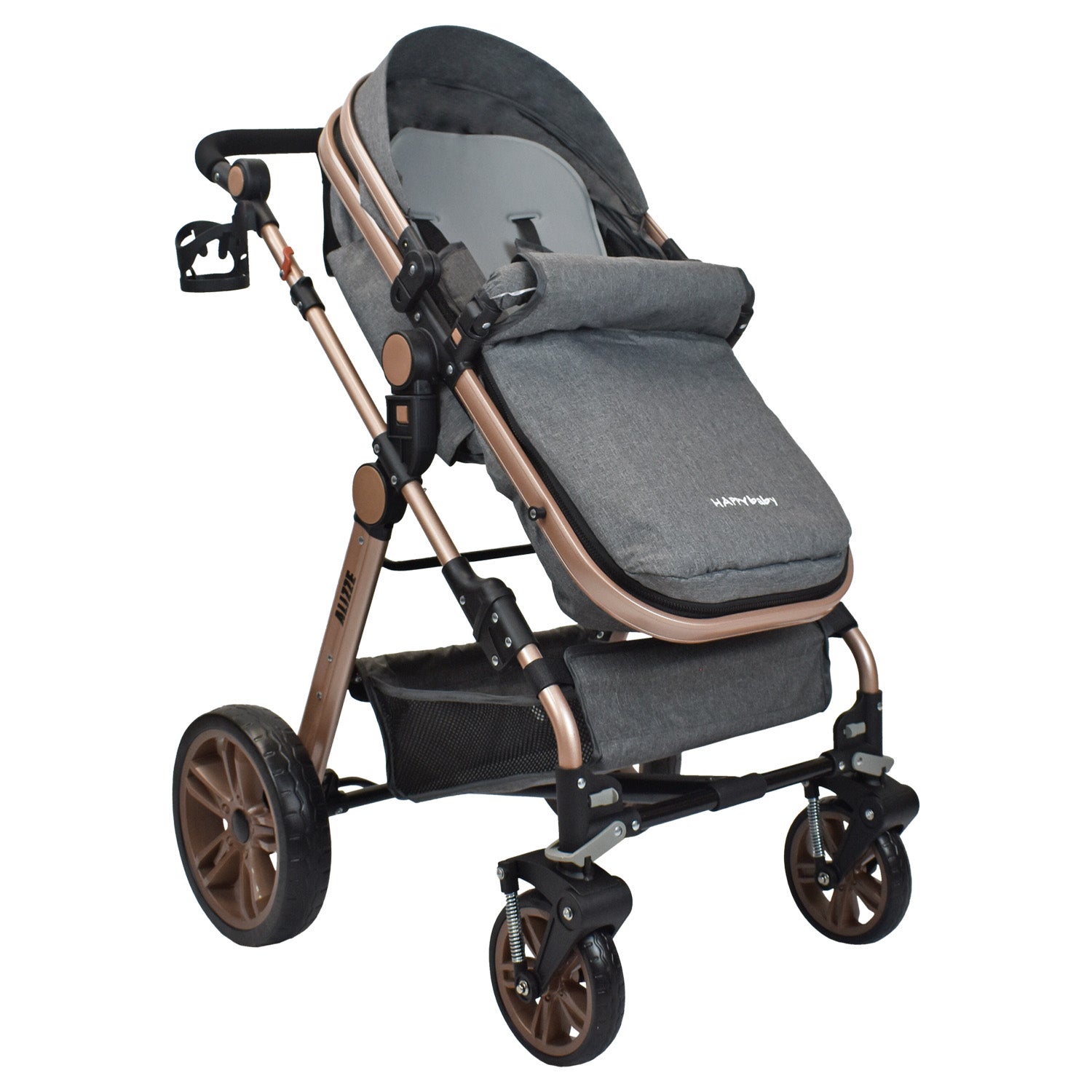 Coche Bebe Travel System  Alizze Happy Baby Gris