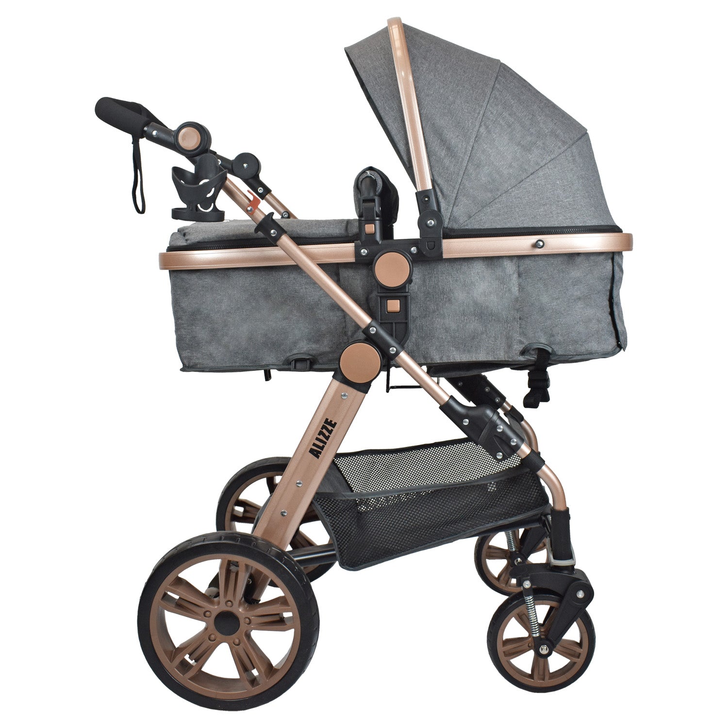 Coche Bebe Travel System  Alizze Happy Baby Gris