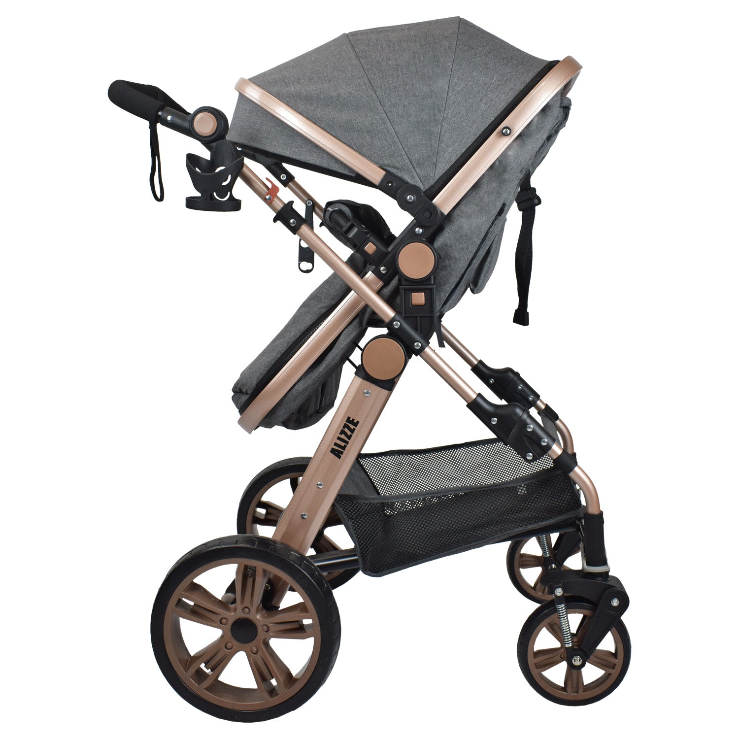 Coche Bebe Travel System  Alizze Happy Baby Gris