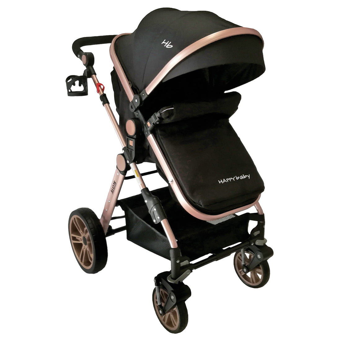 Coche Bebe Moises Alizze Happy Baby Negro