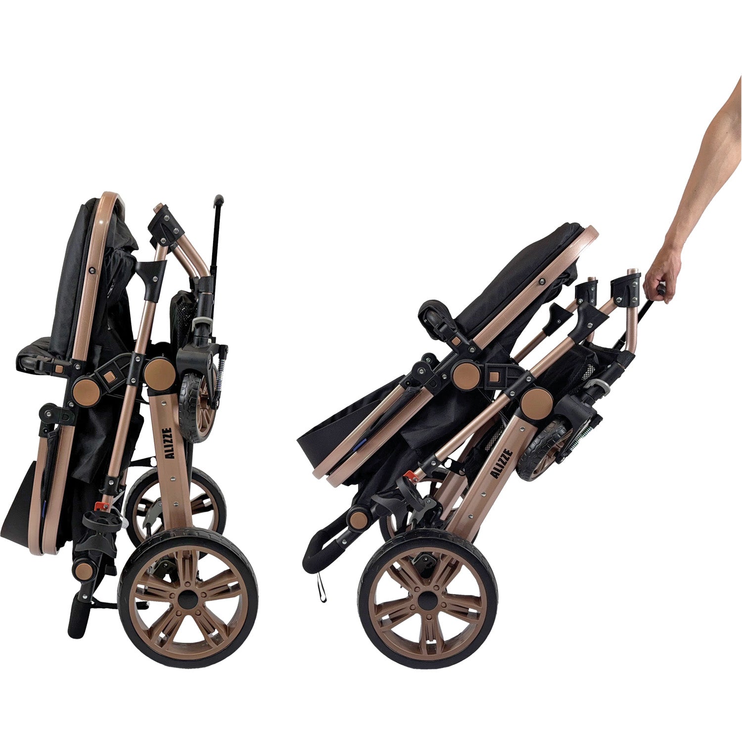 Coche Bebe Moises Alizze Happy Baby Negro