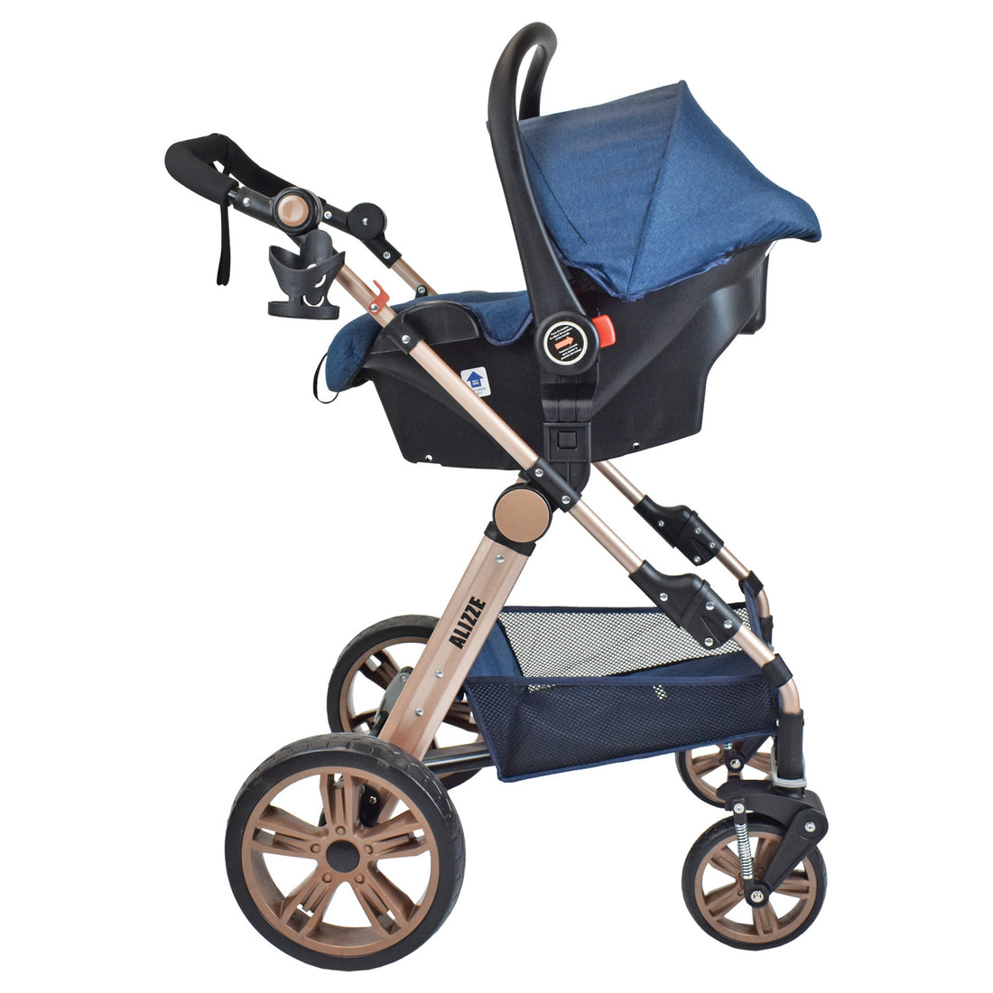 Coche Bebe Moisés Alizze Happy Baby Azul