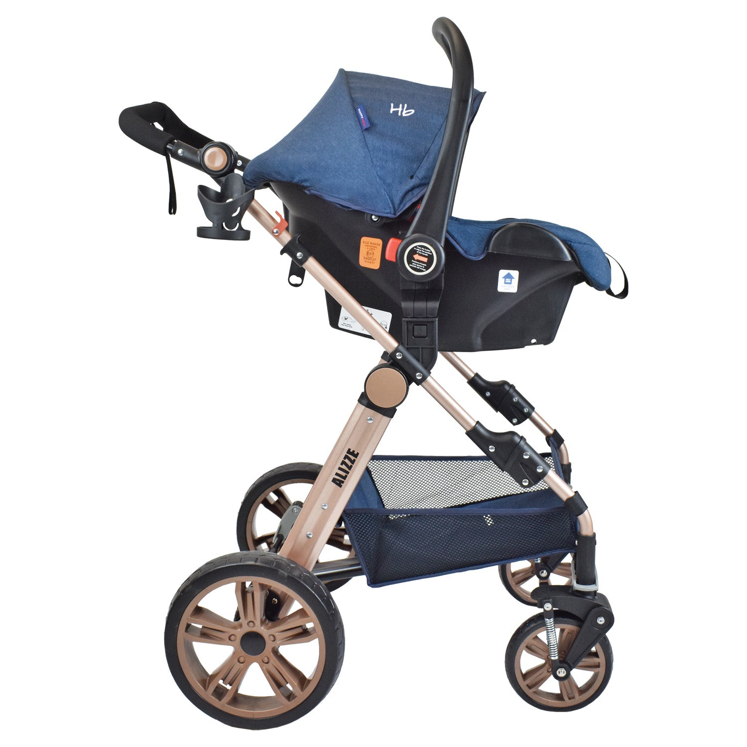 Coche Bebe Moisés Alizze Happy Baby Azul