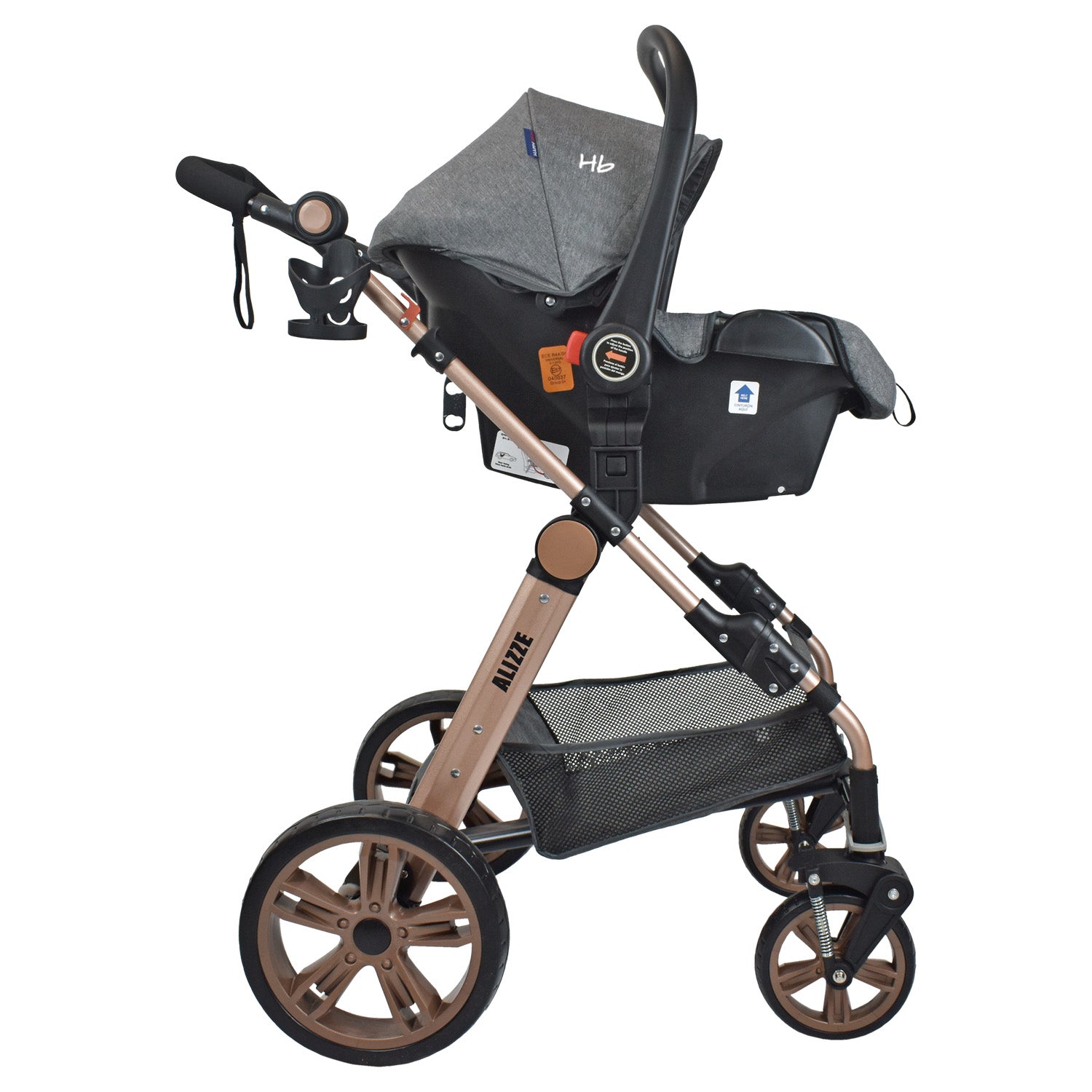 Coche Bebe Travel System  Alizze Happy Baby Gris