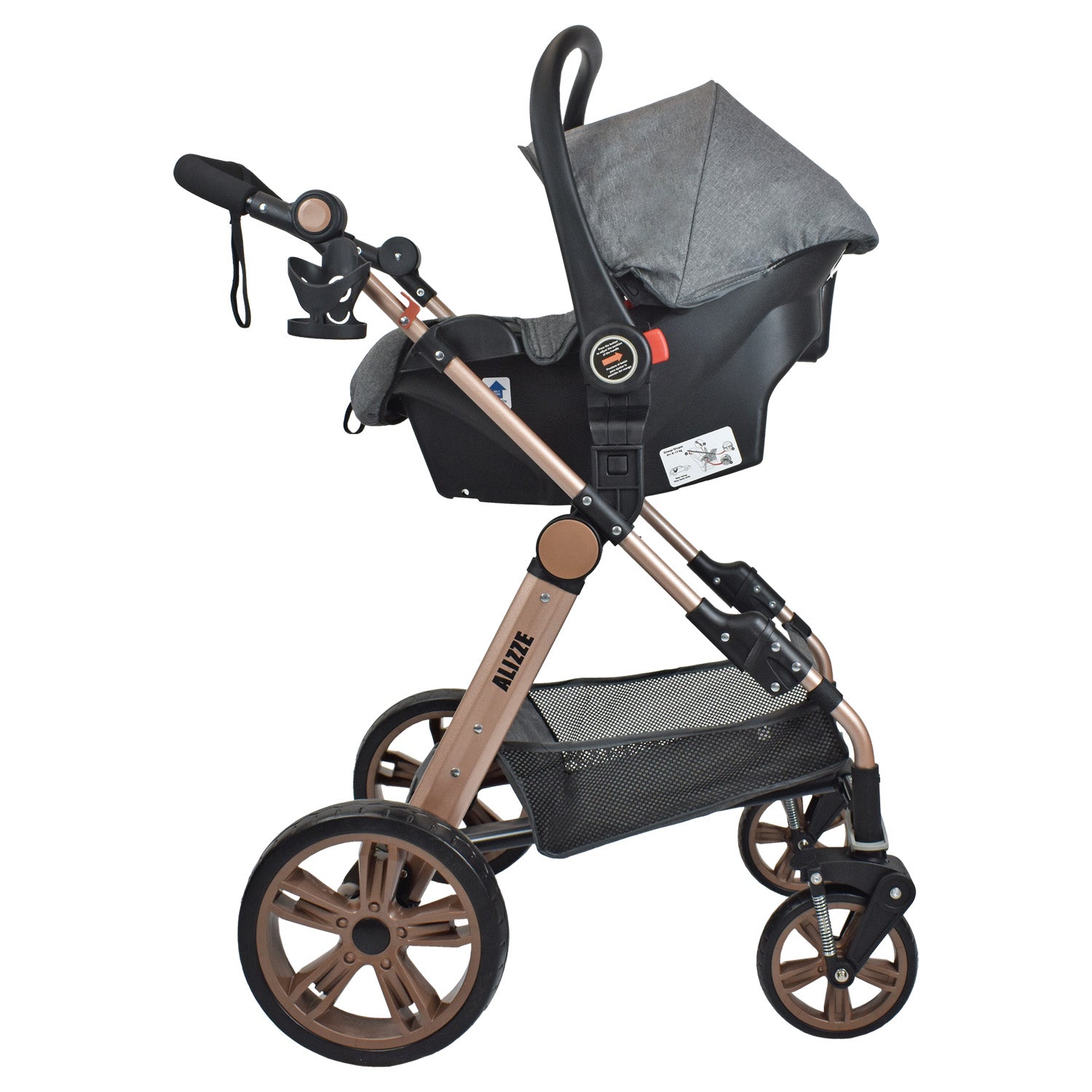 Coche Bebe Travel System  Alizze Happy Baby Gris