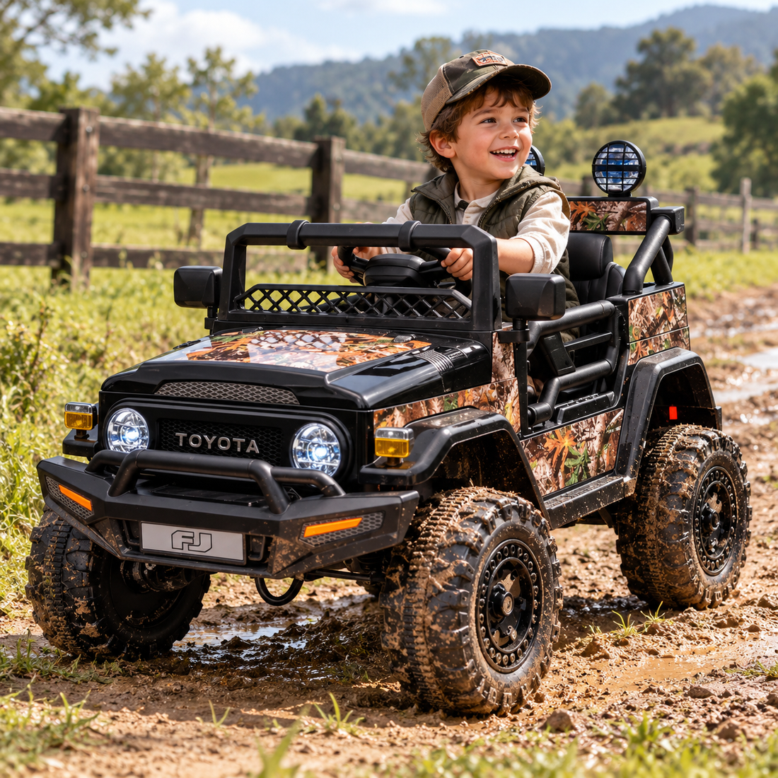 Carro Electrico Niño Niña Montable Toyota YJ2099 Selva 12V