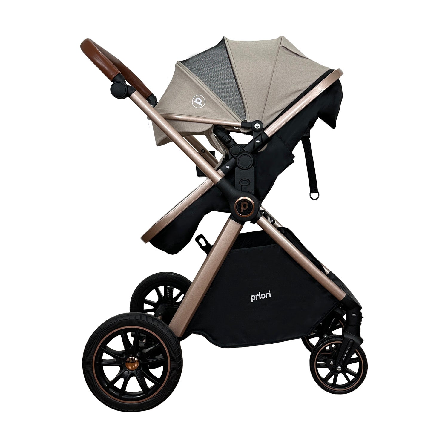 Coche Bebe Travel System Snow Priori Beige
