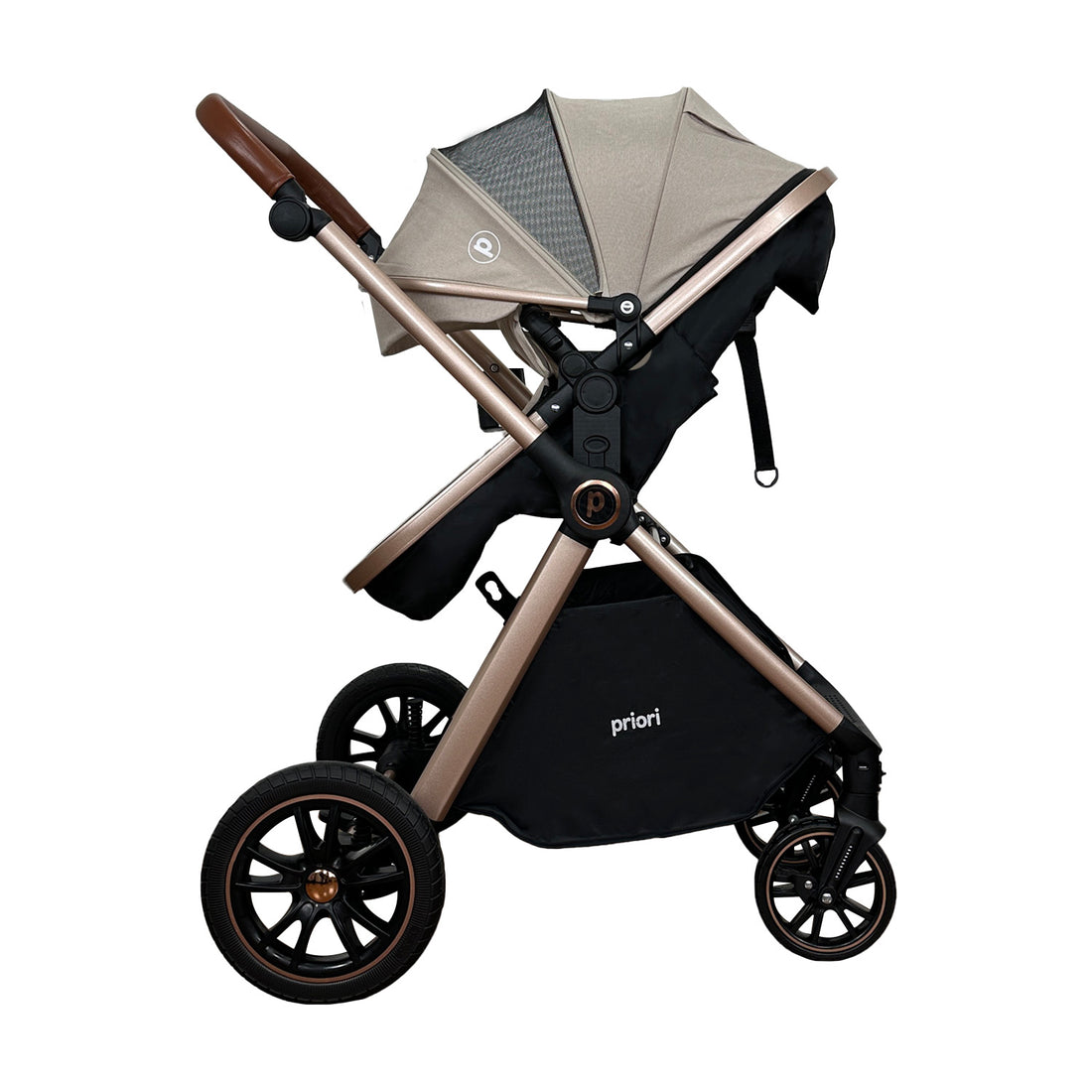 Coche Bebe Travel System Snow Priori Beige