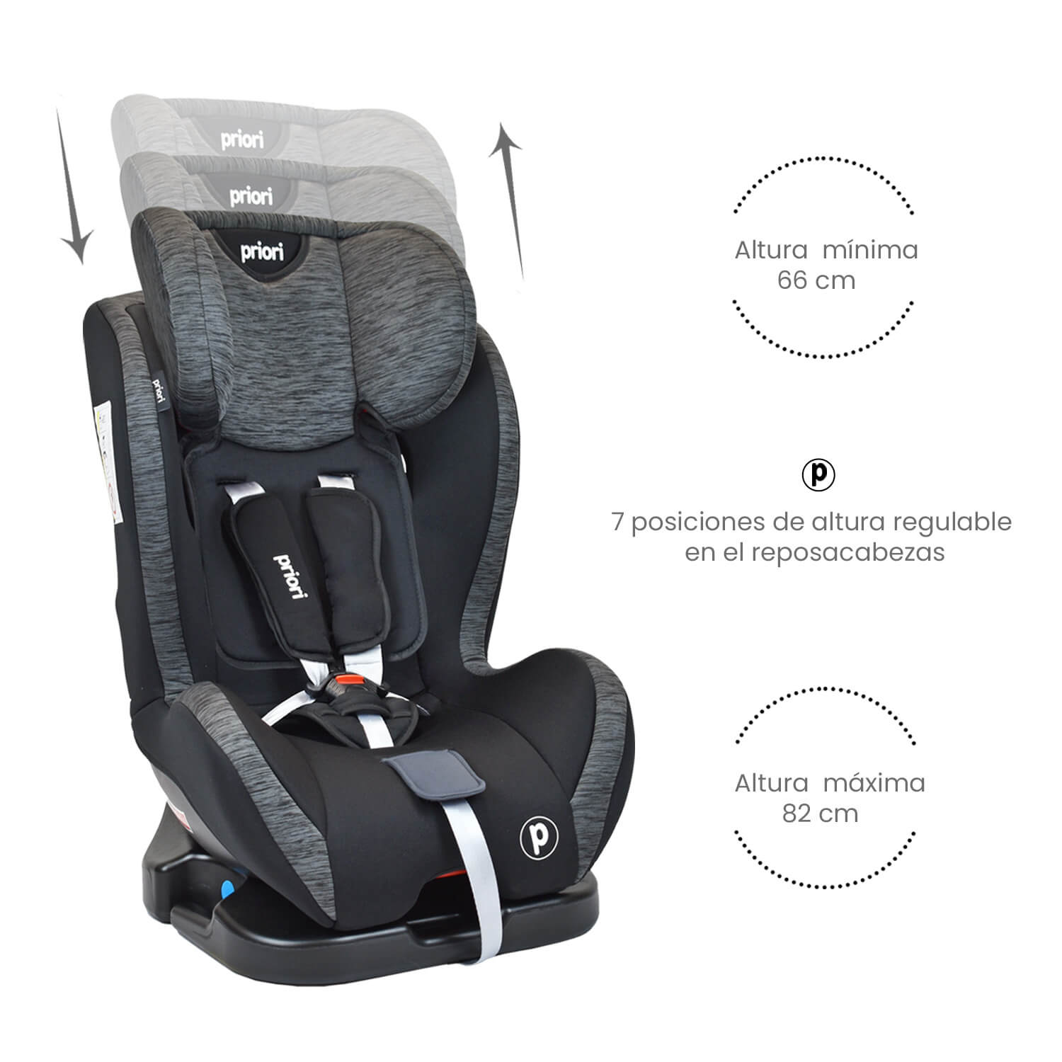 Silla para carro bebé Priori Prix Gris Oscuro