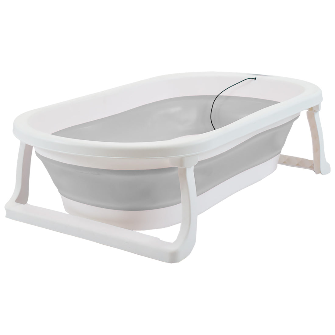 Bañera Bebé Happy Baby Con Cojín Y Termómetro Hawai Plus Gris