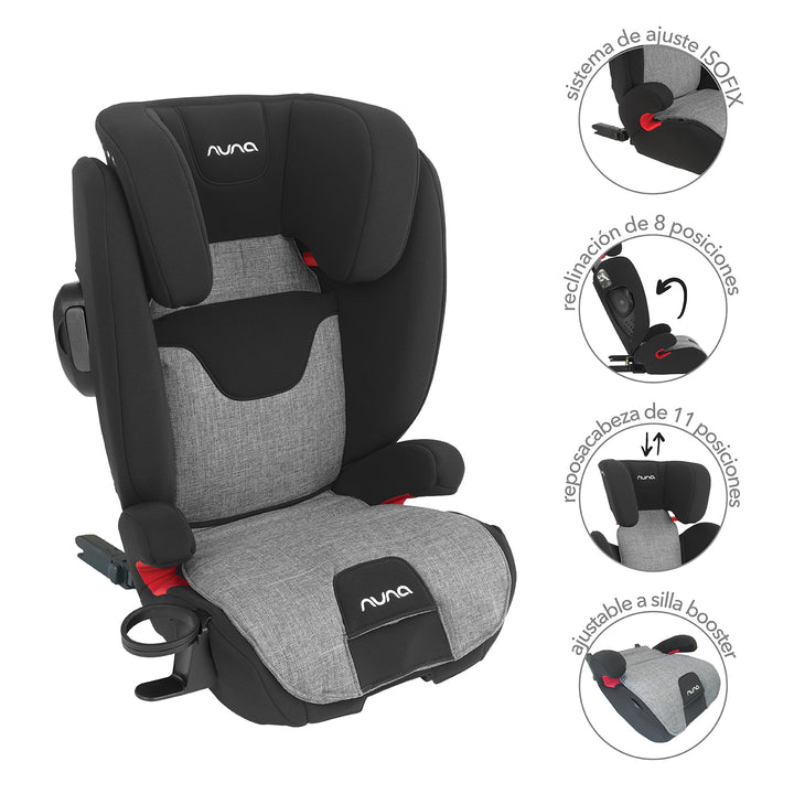 Silla de Carro Bebe Nuna Aace Charcoal