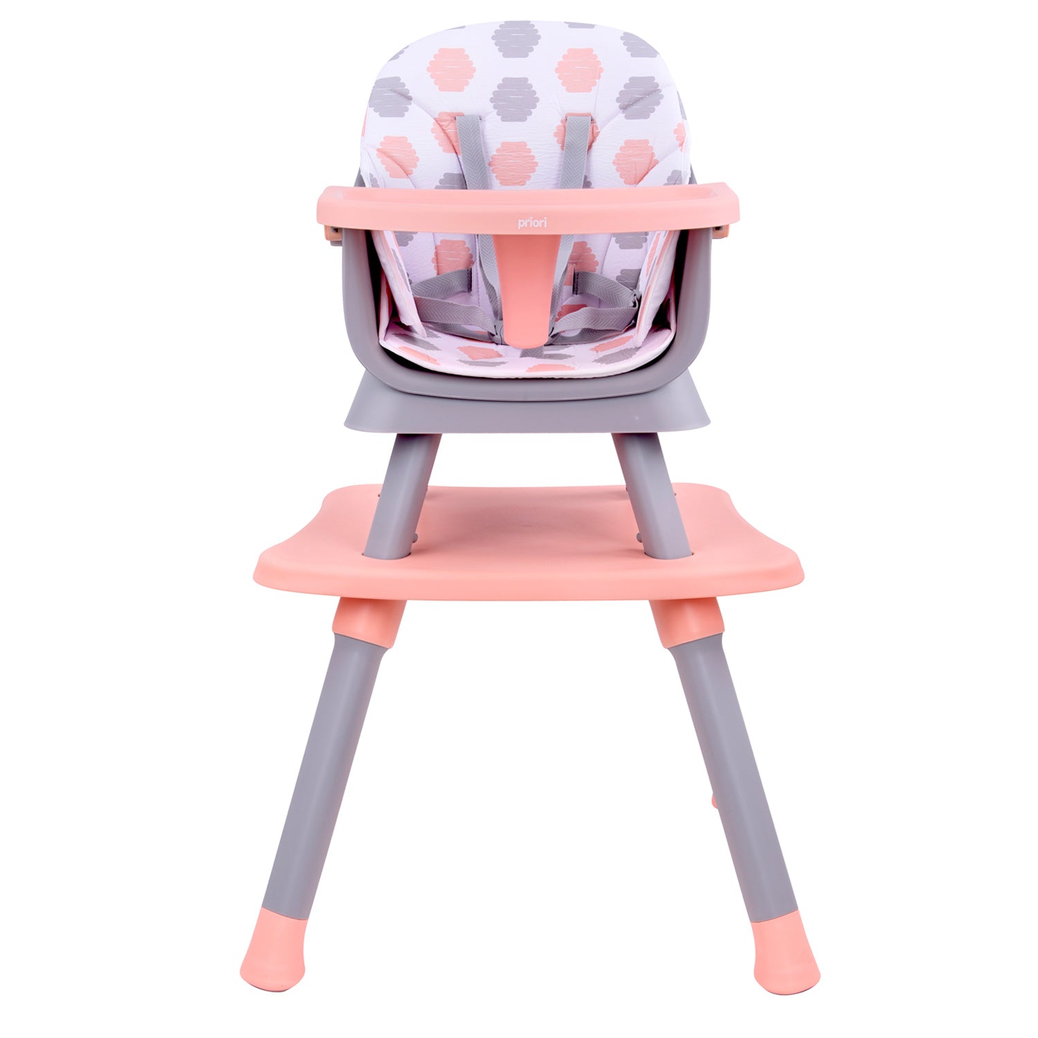 Silla comedor bebe 6en1 Priori Sidney Rosa