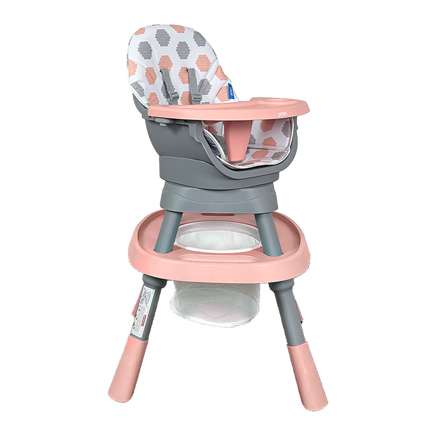 Silla Comedor bebé 12 en 1 con Giro 360 Yae de Priori Rosa