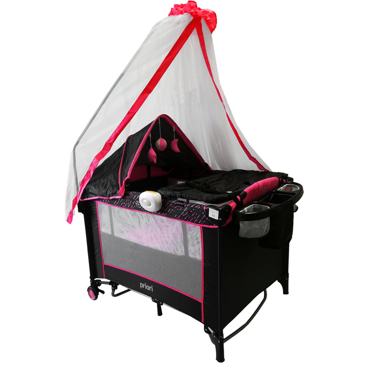 Corral Cuna Bebe Mecedora Priori Buenos Aires Rosa