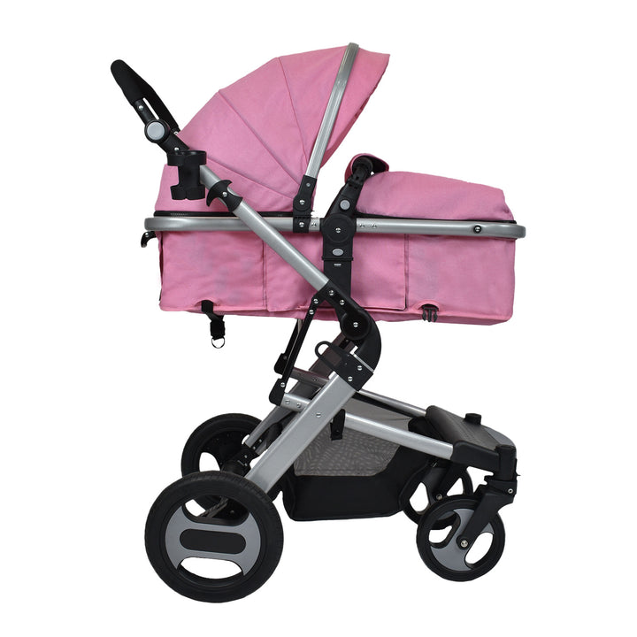 Coche Bebe Moisés Wow Ts Happy Baby Rosado