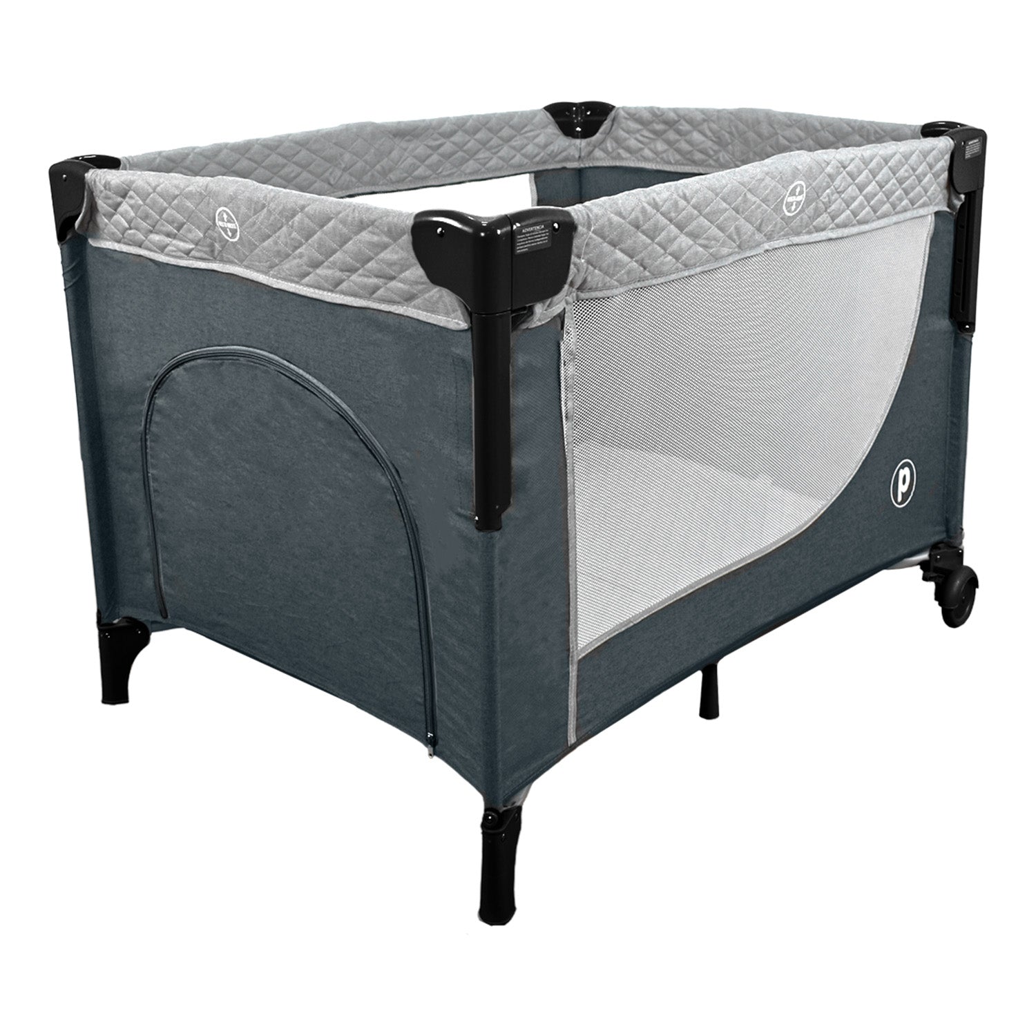 Cuna Colecho Bebe Pro-Max Priori Gris Oscuro