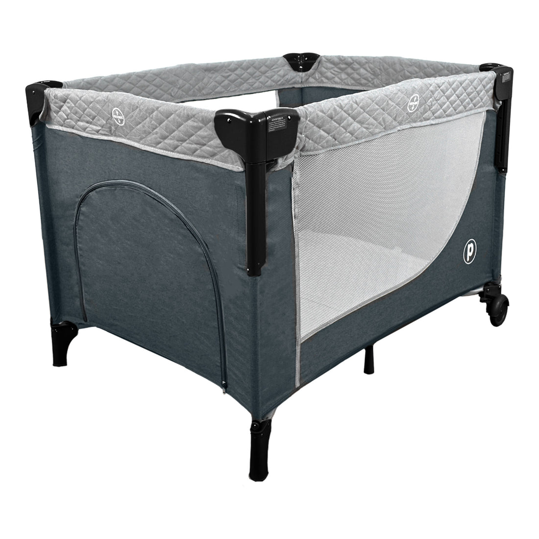 Cuna Colecho Bebe Pro-Max Priori Gris Oscuro