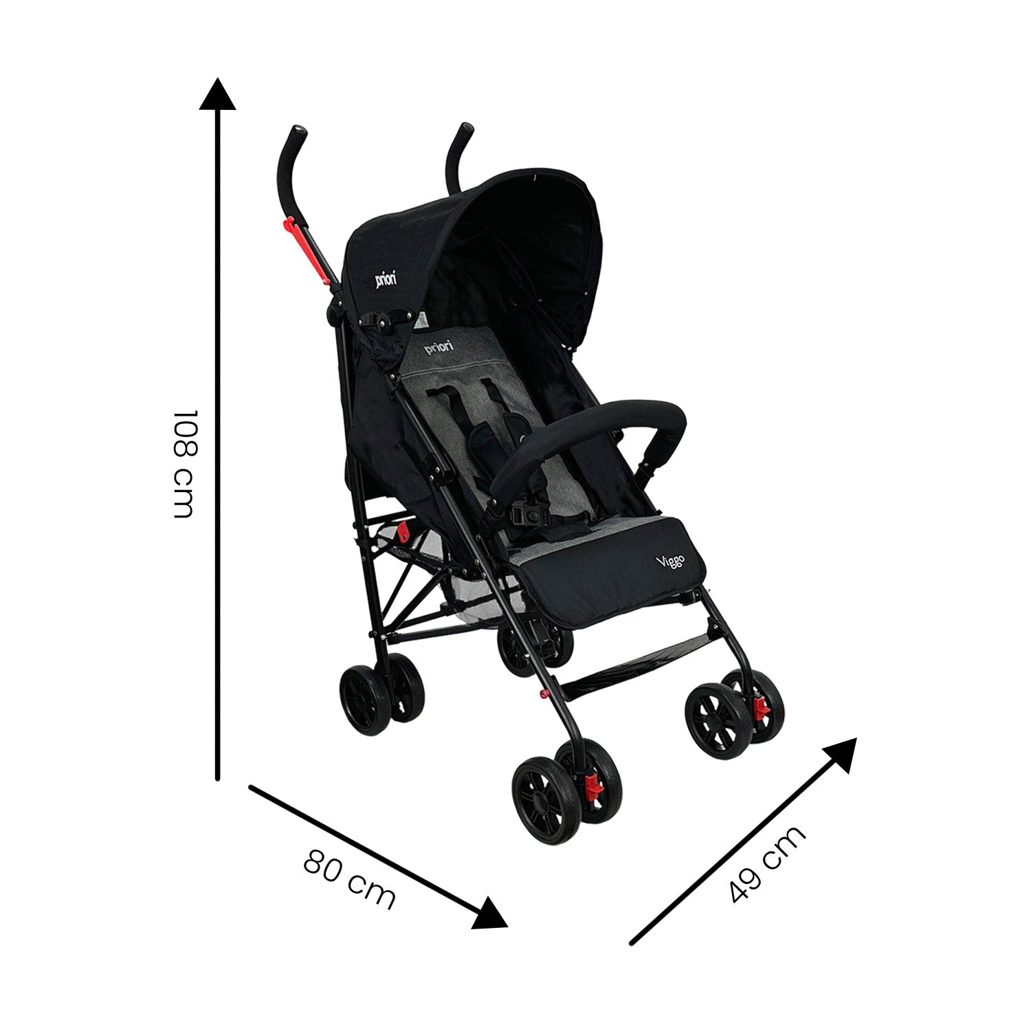 Coche de Paseo Bebé Viggo Priori Negro
