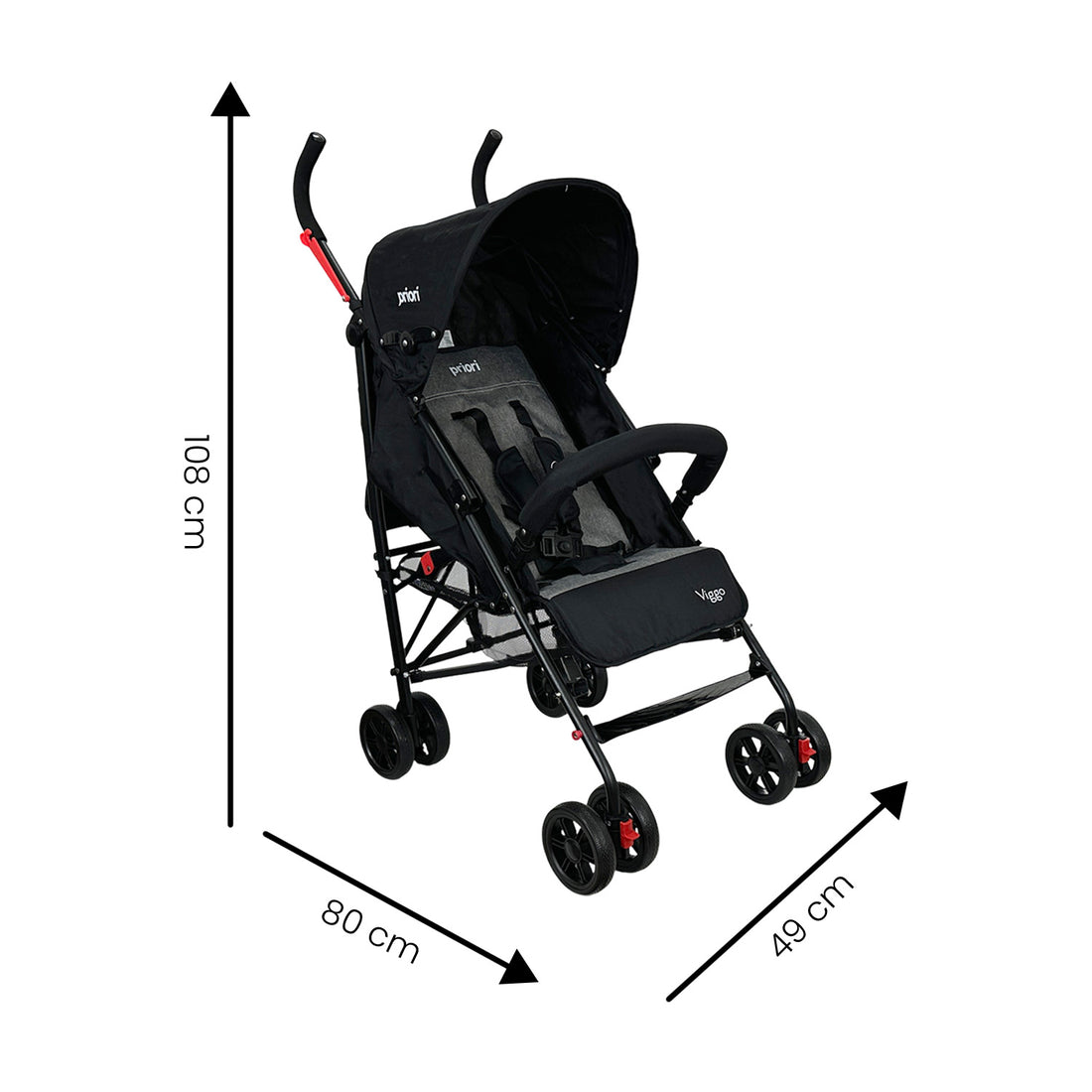 Coche de Paseo Bebé Viggo Priori Negro