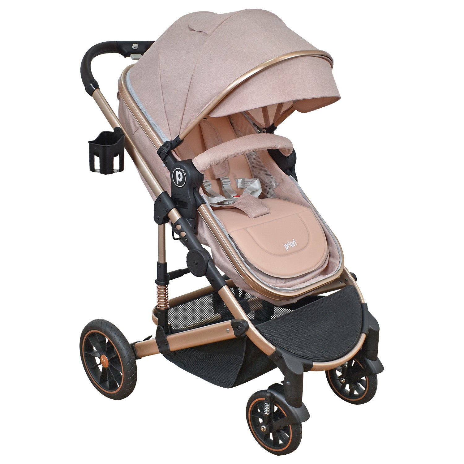 Coche Bebe 3 en 1 Cris Priori Rosa