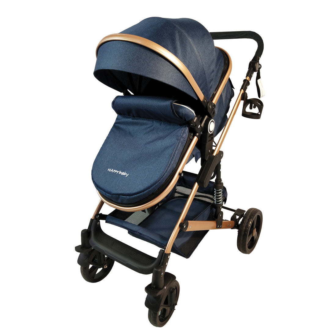 Coche Bebe Moises Happy Baby Azul Fj