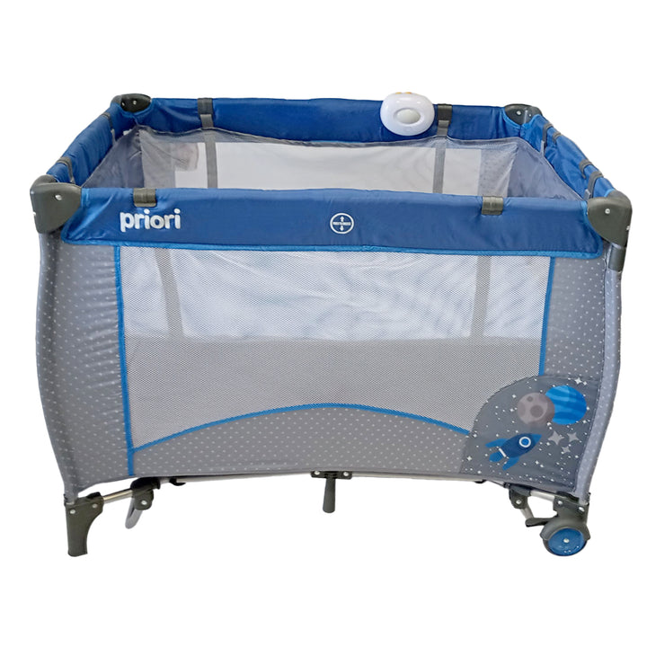 Corral Cuna Bebe Mecedora Priori Pcu8500 Azul